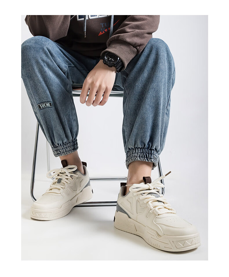 Huili Official Canvas Shoes for Men, Spring And Autumn Style Breathable Shoes, Lightweight Versatile White Sneakers, Sports Casual Shoes, White And Navy Blue, Size 39 11