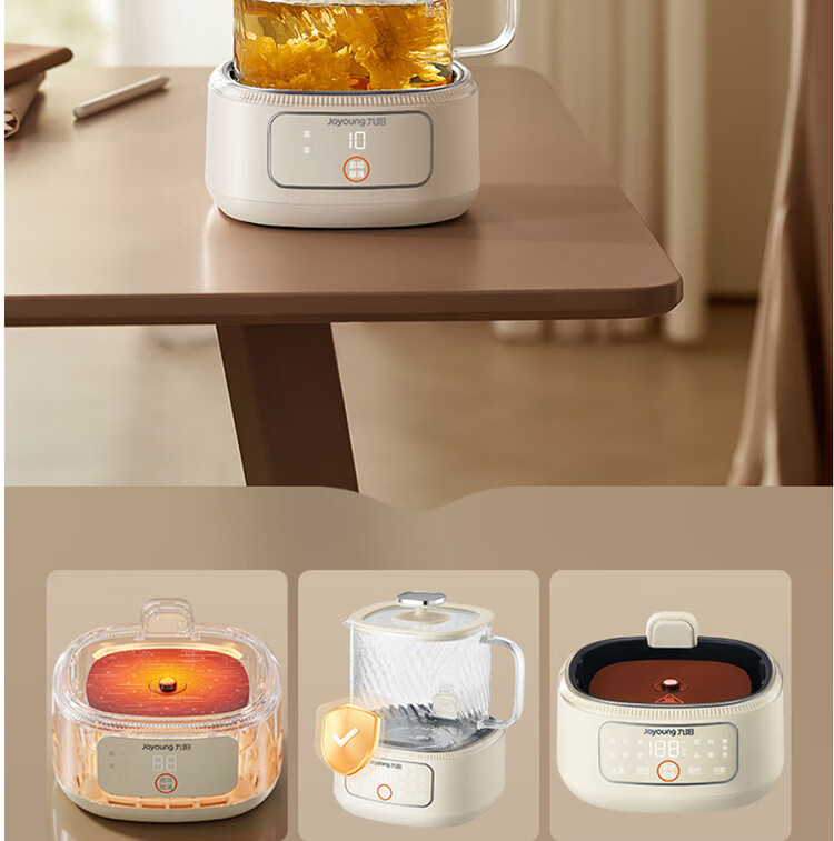 Joyoung Home Use 1L Small Capacity Health Pot, Multi-Purpose Electric Kettle for Hot And Cold Water, Metal Kettle without Glue, Constant Temperature Kettle, K10D-WY103 (Tea) 17