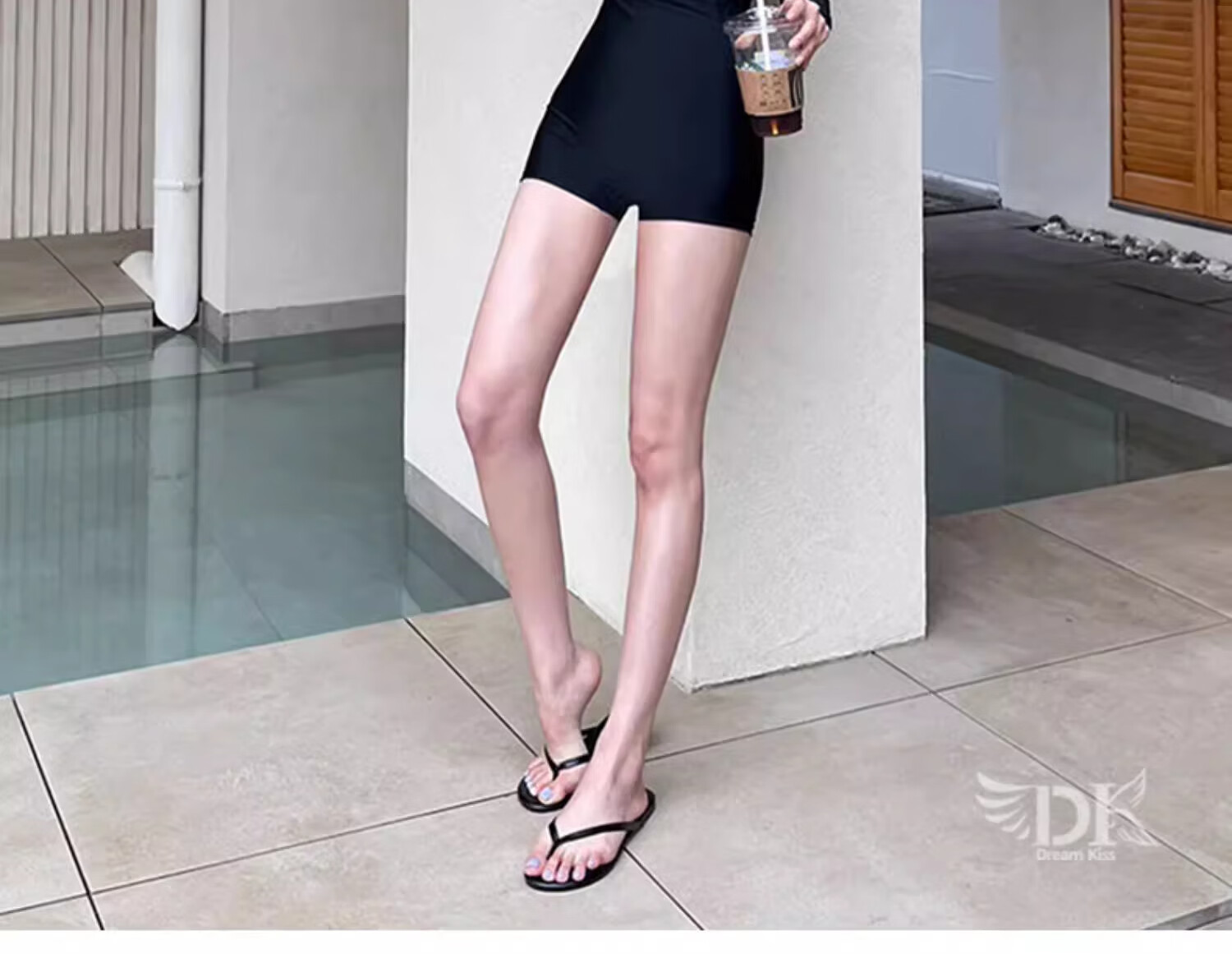 DK Women's Swimsuit, 2026 New Style, Long-Sleeve One-Piece with Boy Shorts, Tummy Control, Slimming, Sports, Hot Spring Swimwear, Size M 6
