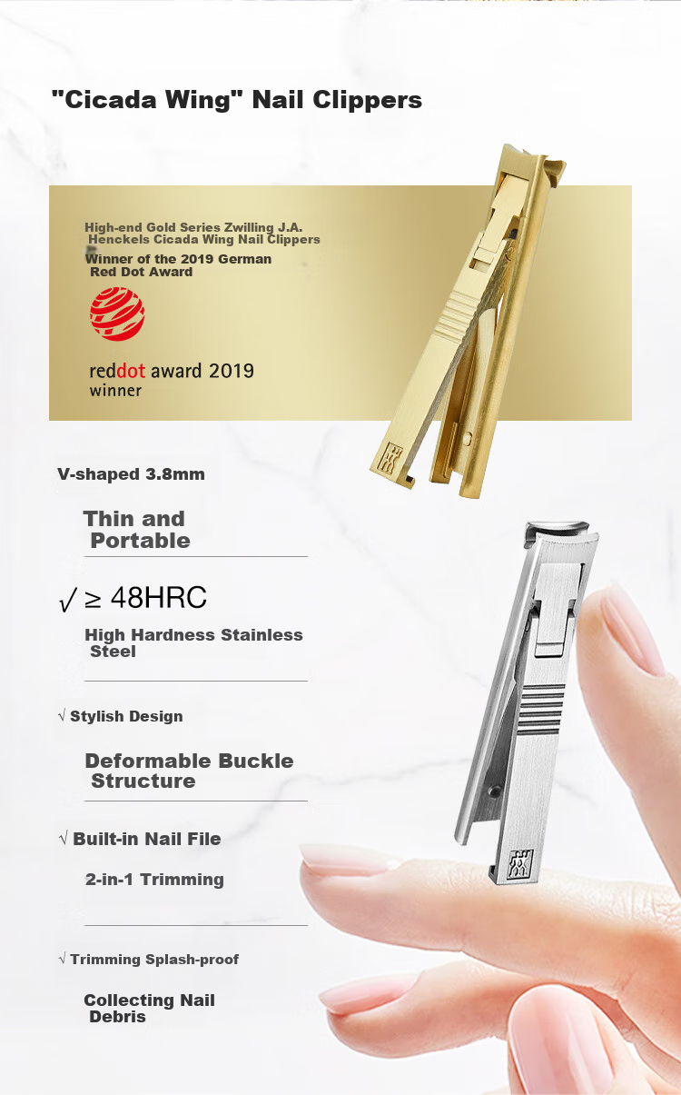 ZWILLING German Nail Clipper, Anti-Splash, Quiet Operation, Portable, Ultra-Thin, Chrysanthemum Wing Design, Original Mid-Autumn Festival Gift 4
