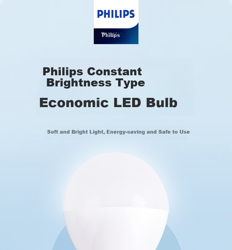 PHILIPS LED Bulb, Energy-Saving Lamp, High-Power Lighting Globe Bulb, Screw Base E27 Bulb, 7W, Warm Light 3000K 1