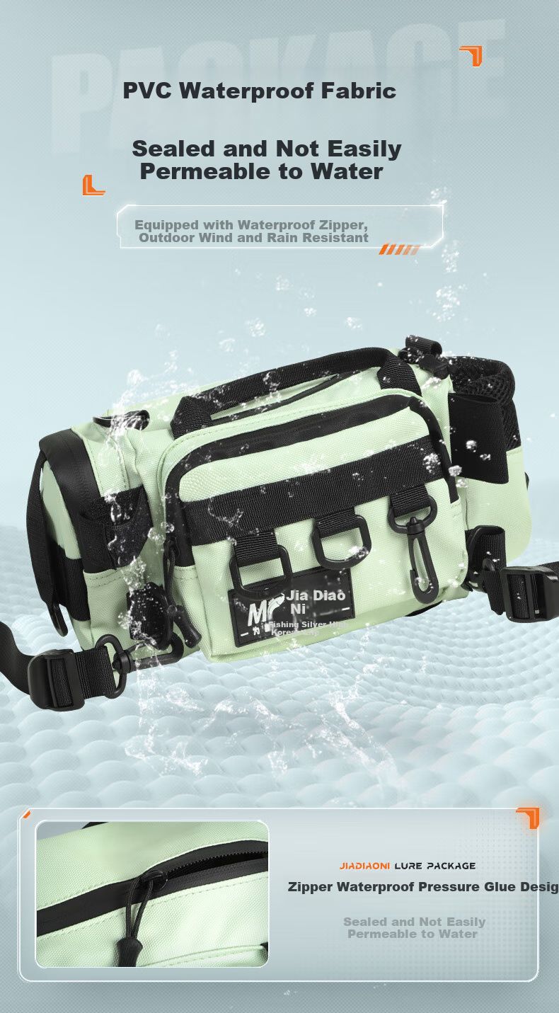 JIADIAONI Lure Fishing Bag, Multifunctional Waist Pack, Fishing Tackle Bag, Single Shoulder Crossbody, Specialized Lure Fishing Tackle Storage Bag 3