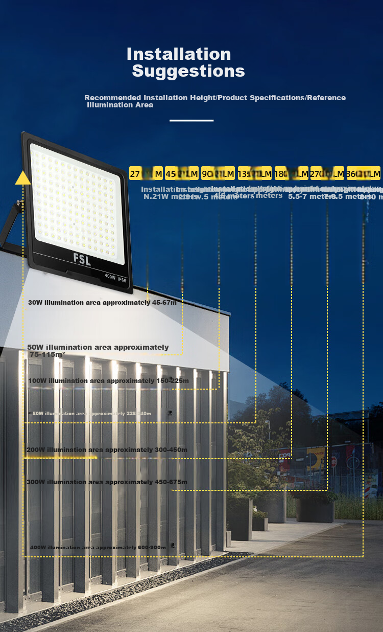 Foshanzhaoming LED Floodlight, Outdoor Lighting, Spotlight, Garden Light, Searchlight, 50W, IP65 9