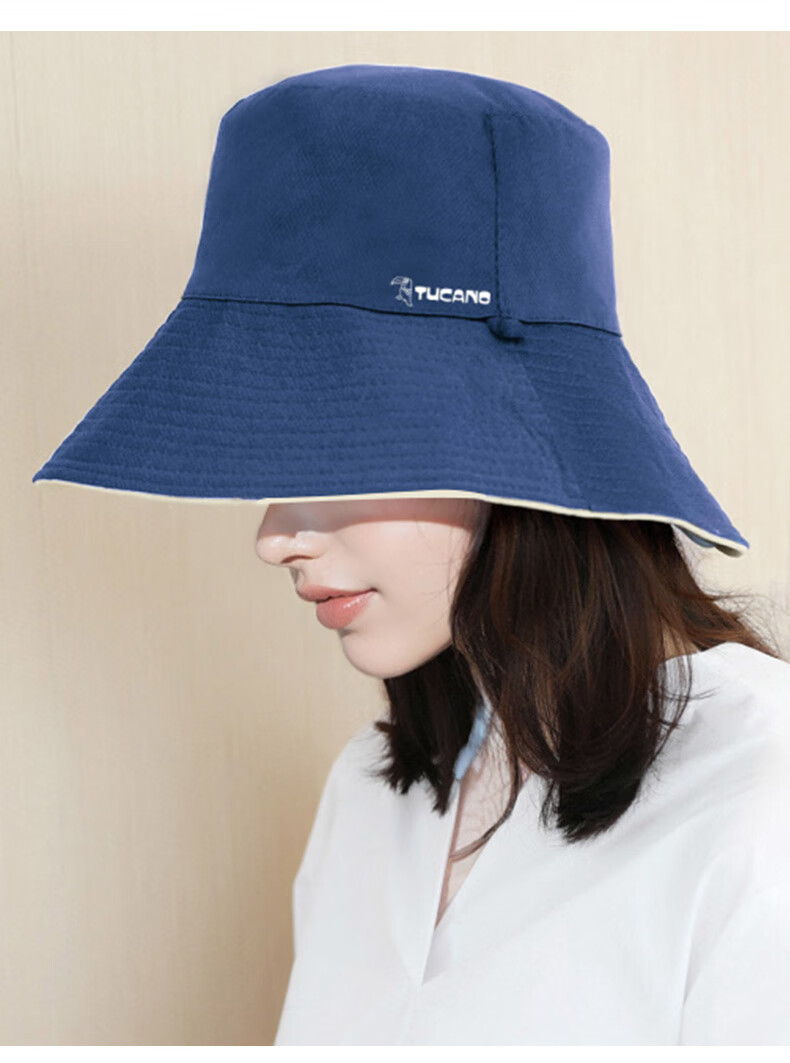 TUCANO Sun Protection Hat for Women, Summer Outdoor Sun Hat, Reversible Fisherman Hat, Face-Covering UV Protection Hat for Wome 12