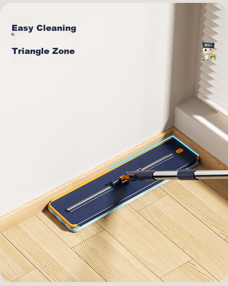 HoMettler Clean And Dirty Separation Flat Mop, 36cm Mop Head, 135cm Handle Length, Household All-In No Hand Washing Required, 2026 Model with Bucket 18