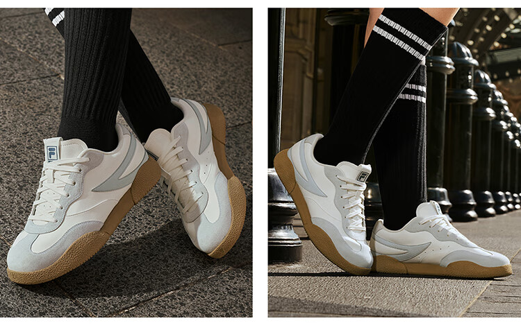 FILA Official Yang Mi Same Style Women's Shoes, PENGUIN Retro Sneakers, Penguin Shoes, Training Shoes, Casual Shoes 25