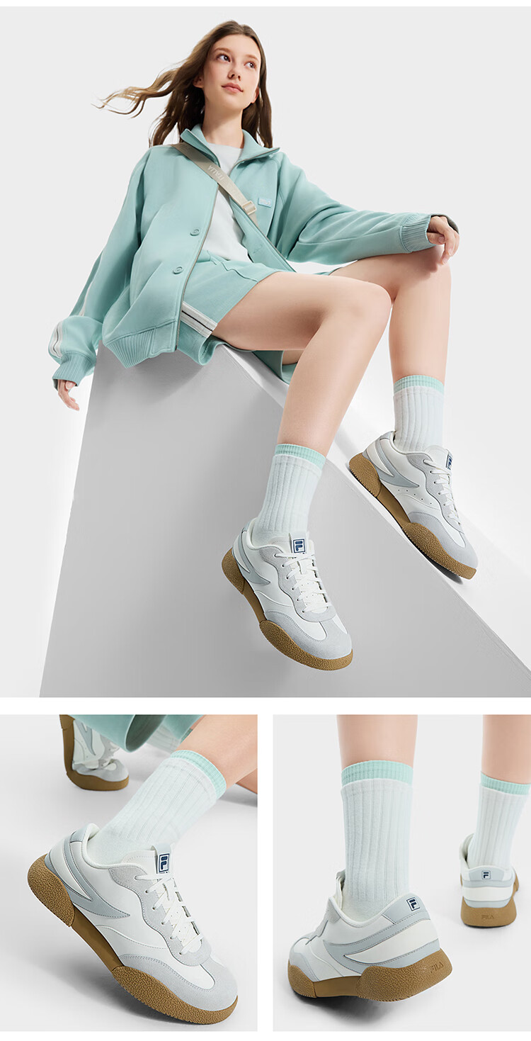FILA Official Yang Mi Same Style Women's Shoes, PENGUIN Retro Sneakers, Penguin Shoes, Training Shoes, Casual Shoes 35