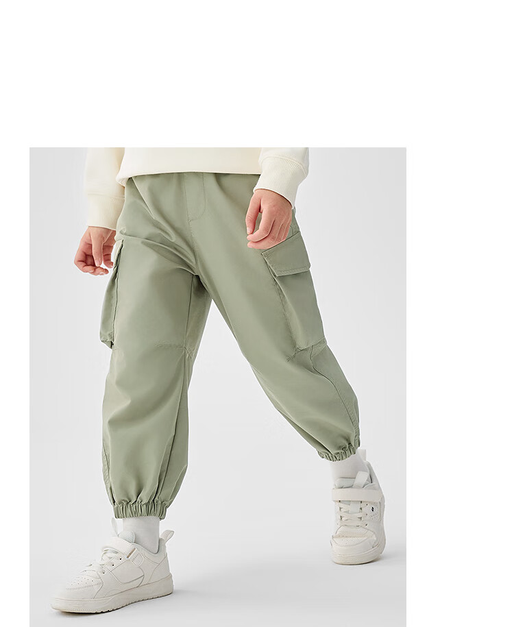 BALABALA Children's Clothing, Boys' And Girls' Pants, Spring And Autumn Loose Cargo Pants, Versatile And Fashionable Outdoor Wear 14