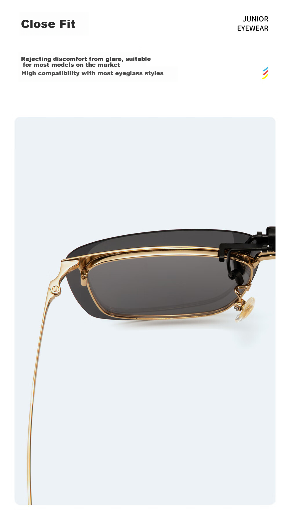 Wanpishu Polarized Sunglasses Clip-On for Nearsightedness, UV Protection, Anti-UV, Sun Protection, Outdoor Use for Me 7