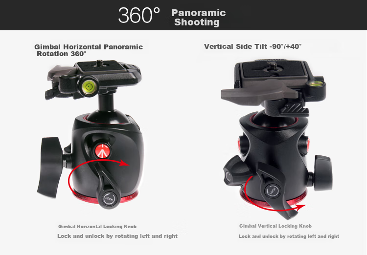 Manfrotto XPRO Ball Head Portable Stabilized DSLR Mirrorless Camera Photography And Videography Head, Weight Capacity 15kg, MHXPRO-BHQ2 6