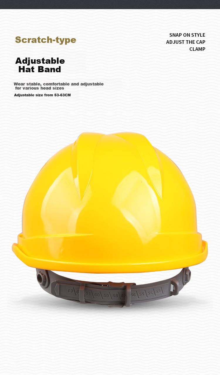 GREENWILL Safety Helmet, New National Standard, HDPE Construction Site Power Anti-Smashing Impact-Resistant Flame-Retardant, Red, 1 Piece 7