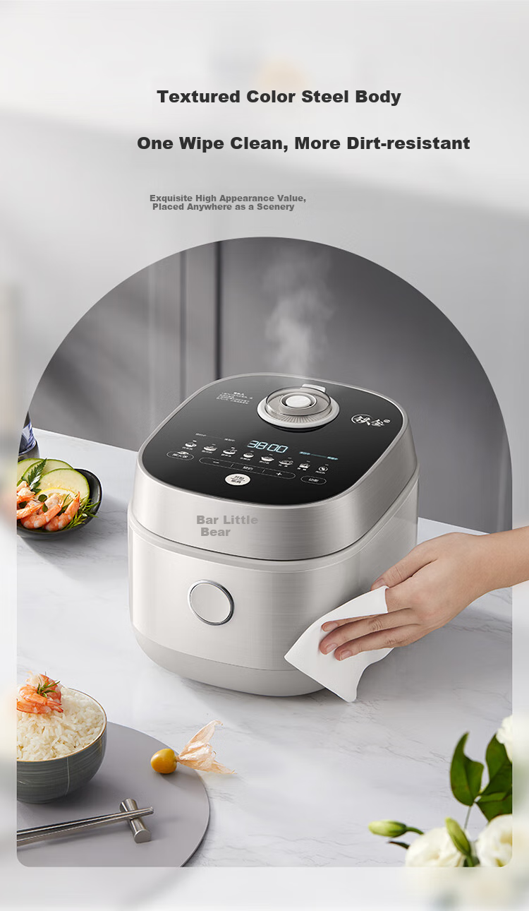 Bear Rice Cooker for 2-3 People, Zero Fluorine IH Iron Pot Non-Stick, Smart Reservation Micro-Pressure Multi-Function Firewood Rice 2L DFB-J20C6 21