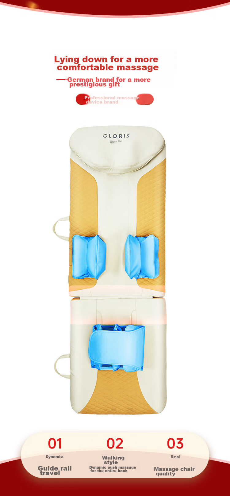 CLORIS [Price Protection 618] German Air Wave Full Body Massage Pad, Waist Massager, Massage Mat for Neck, Shoulder, Back And Buttocks, Hot Compress, Gift for Husband Or Wife on May 20th, Q1 1