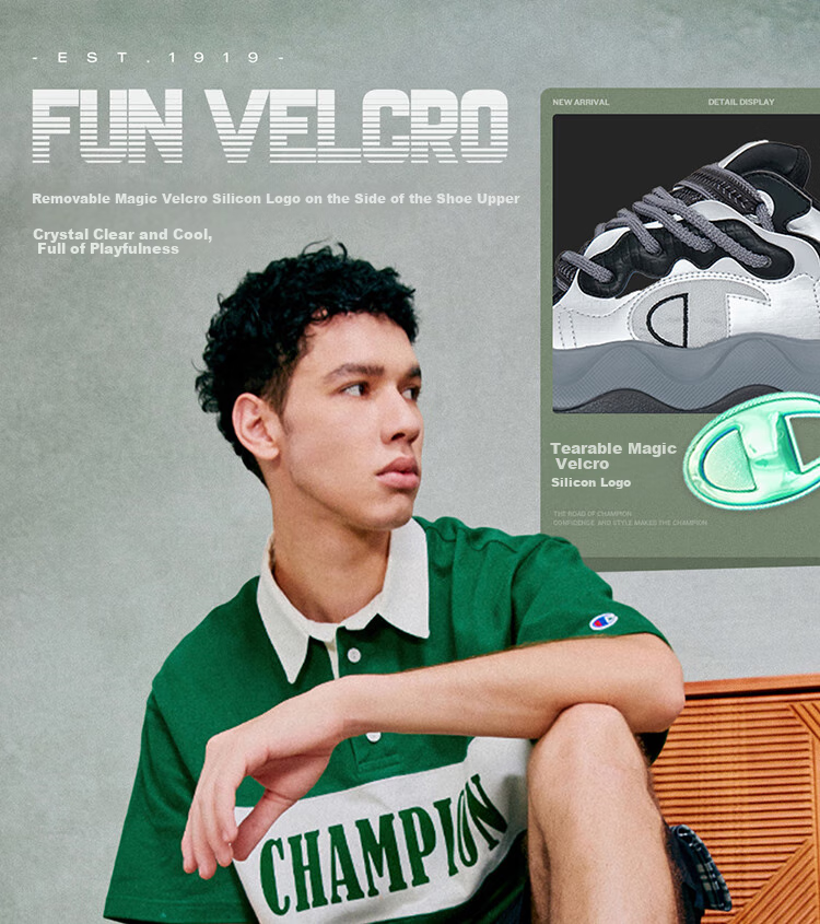 Champion American Champion Sneakers for Women And Men, Trendy Fashionable Thick-Soled Height-Increasing Casual Puffy Bread Shoes 24FWT03 6