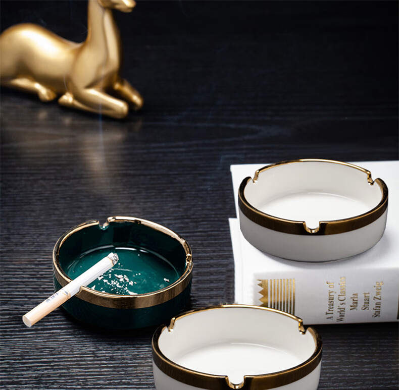 Yupinfengmao Creative Luxury Ceramic Ashtray Home Living Room Coffee Table Trendy Fashion Ashtray Office Hotel Bar Supplies 1