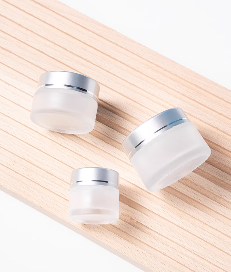 Yu Shang Jia Ren Face Cream Travel Sample Bottle Frosted Glass Portable Cosmetic Jar Empty Container 4