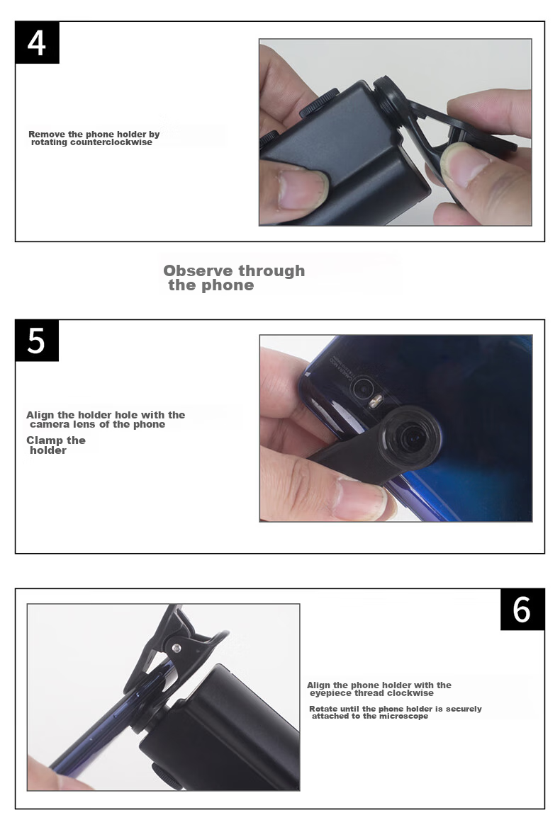 MIXOUT, 60x And 100x High Magnification Magnifying Glass, HD Inspection with LED Light And UV Phone Clip Microscope 13
