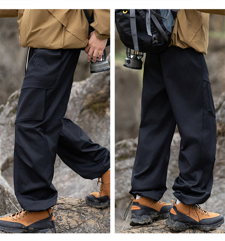 JEEP Men's Casual Pants, Cargo Pants for Spring And Summer, Hiking Trousers, Outdoor Sports Pants for Men, Khaki, Size M 11