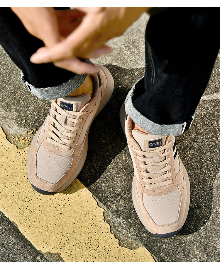 Guizhibu Men's Sports Shoes, Autumn And Winter 2026 New Style, Genuine Leather, Versatile Travel, High-End Non-Slip, Light Luxury, Running And Casual Shoes 12