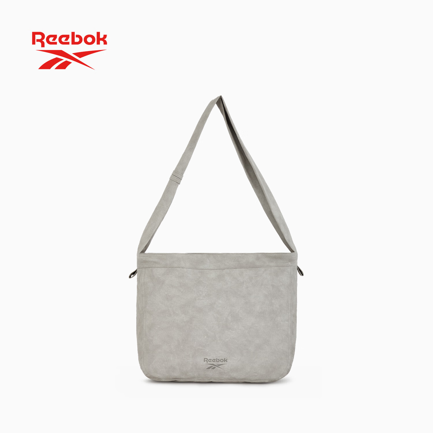 Reebok Water-Resistant, Wear-Resistant, Lightweight Hobo Bag for Outdoor Commuting And Travel, Shoulder Crossbody Bag with Large Capacity, Light Gray