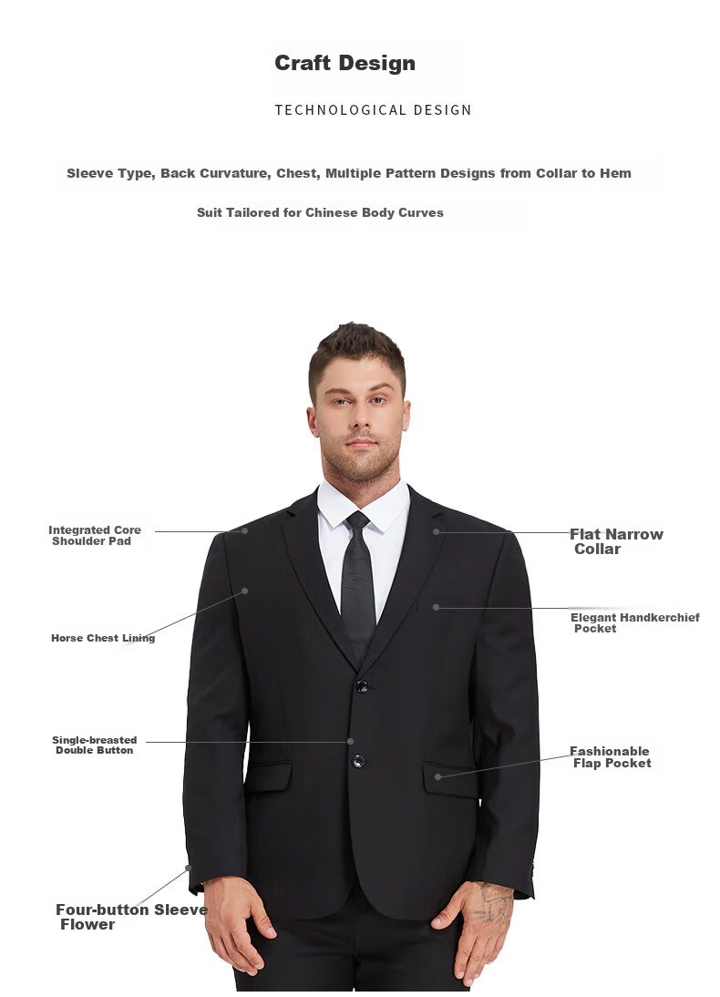 Dibinze Plus Size Suit Set for Men, Loose-Fitting Large Size Formal Wear Jacket for Overweight Grooms And Groomsmen Wedding Attire 9