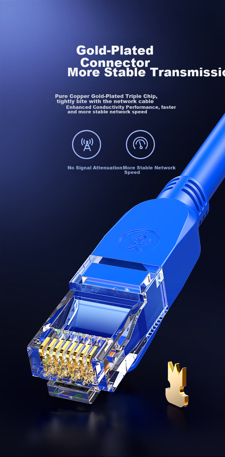 BIAZE Cat6 Ethernet Cable, 3 Meters Blue, Gigabit High-Speed Broadband Cable, CAT6 Network Engineering Home Computer Monitoring Patch Cord, Unshielded 8-Core Twisted Pair Finished Connection Cable 5