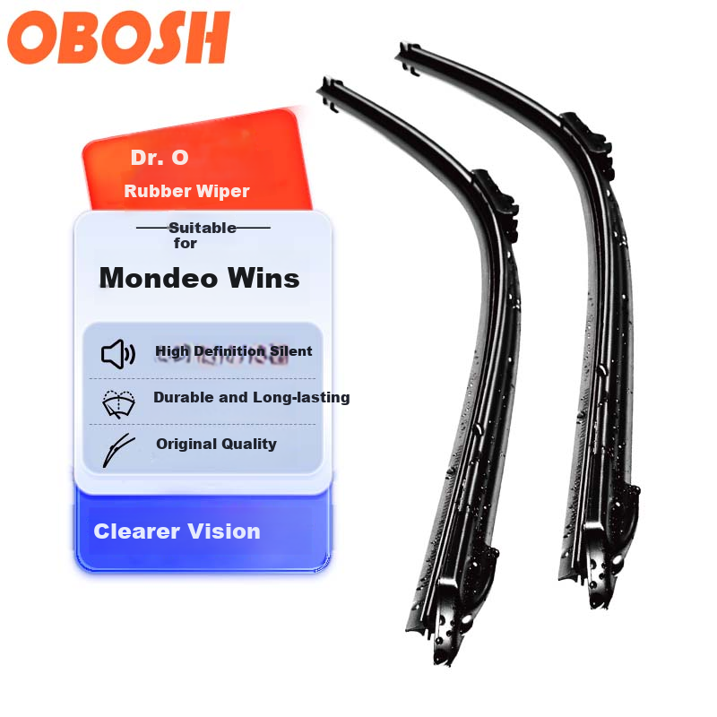 OBOSH Boneless Car Wiper Blades, Silent Natural Rubber Strips for Ford Mondeo Zhisheng/2019-2026 Models