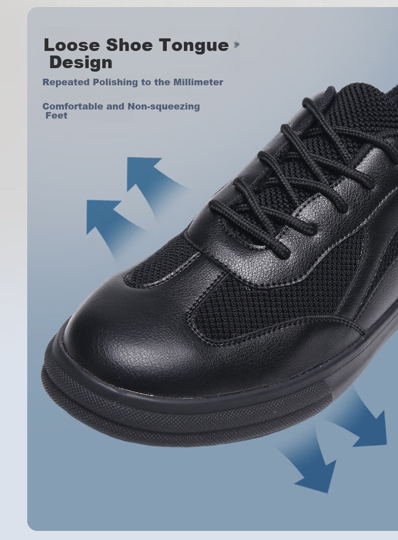 Chuwang Kitchen Non-Slip Oil-Resistant Work Shoes, Chef Casual Shoes, Breathable Summer Flyknit Mesh L006, Men's - Black, Size 42 12