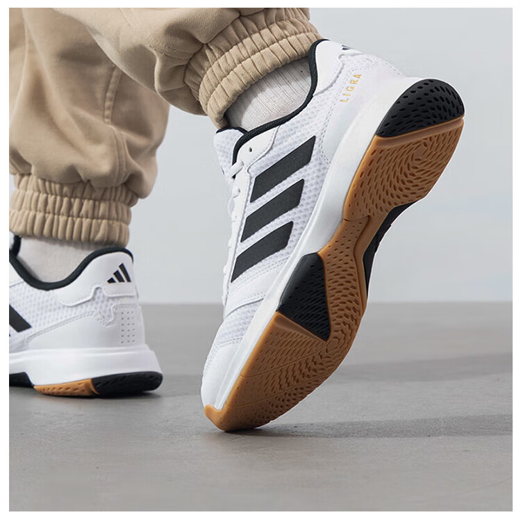 Adidas Badminton Shoes for Men, Professional Indoor Sports Tennis And Volleyball Training Shoes, Black, Size 44 2