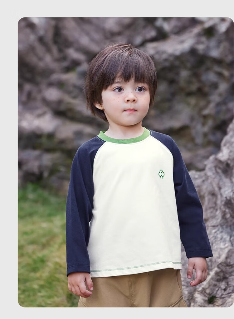 Ciciibear [7A Antibacterial Moisture-Wicking Quick-Dry] Ciciibear Baby Long-Sleeve T-Shirt Spring And Autumn Style Boys Raglan Sleeve Children's Top 3