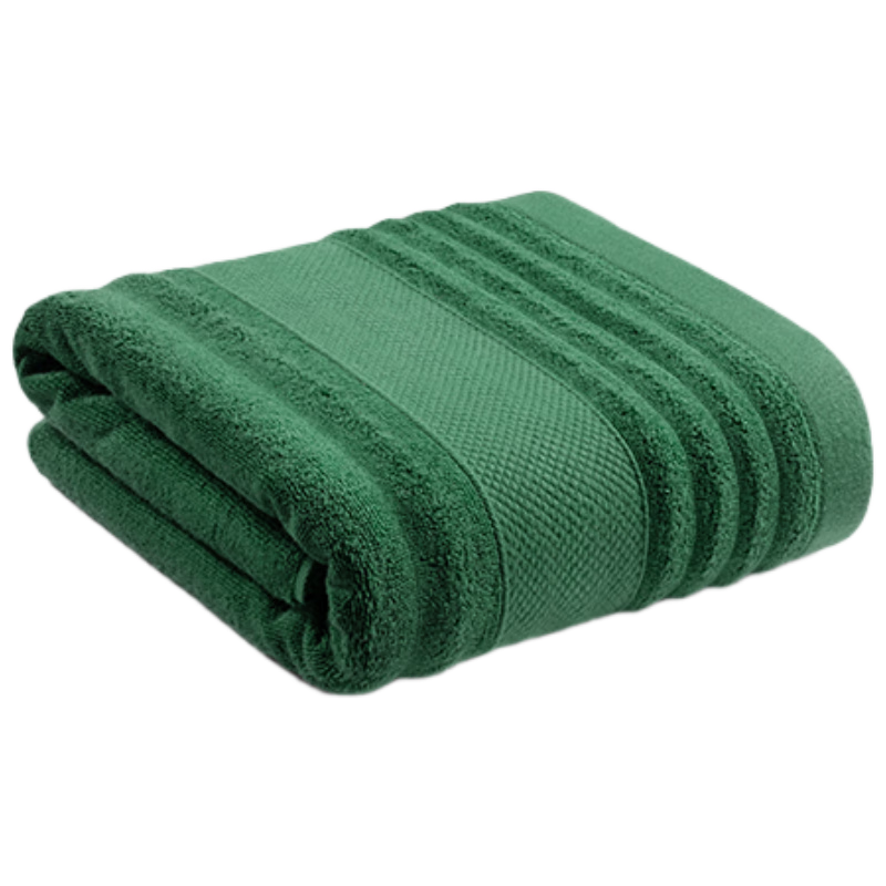 Grace Guose Series Thickened Pure Cotton Bath Towel, 7A Antibacterial Absorbent Non-Shedding, for Men And Women, Shower Towel, Sports, Official Green Color