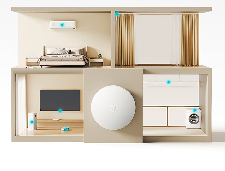 MI Wireless Bluetooth Smart Switch Button Wireless Switch Compatible with Gateway Adhesive and Portable 8