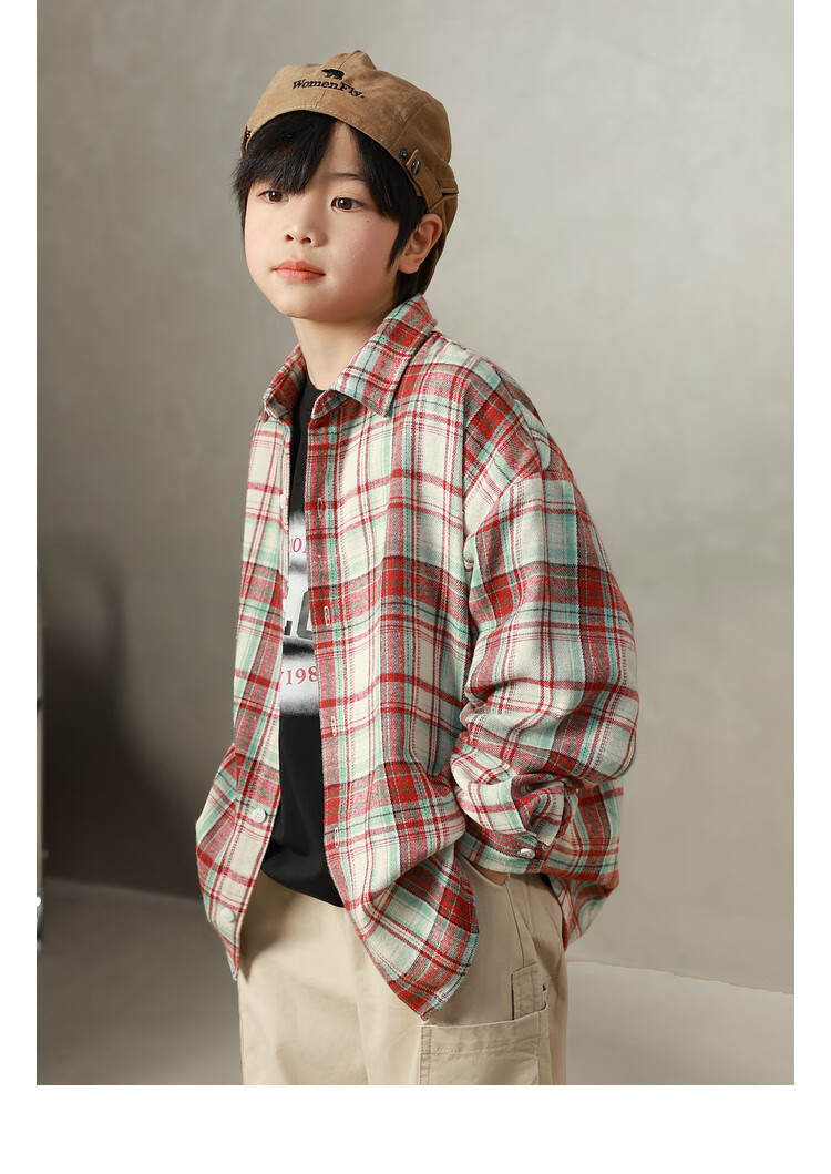 LUSON Chen Da Zhu Boys' Shirt, Spring And Autumn 2025 New Style, Boys' Casual Jacket, Children's Lightweight Early Autumn Shirt, New Year's Outfit 5