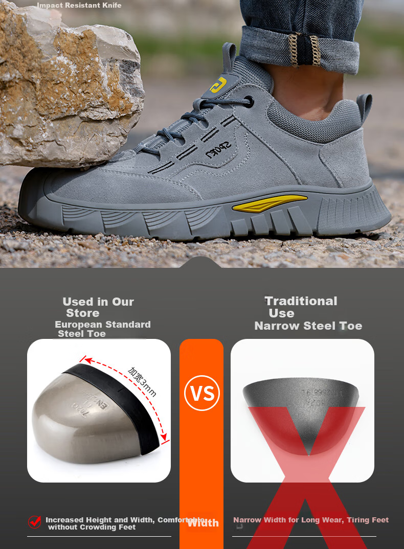 JUNBU Safety Shoes for Men, Electrician Insulated 10KV, Anti-Smashing, Puncture-Resistant, Lightweight Comfortable Work Safety Shoes 0266FKV Size 43 5