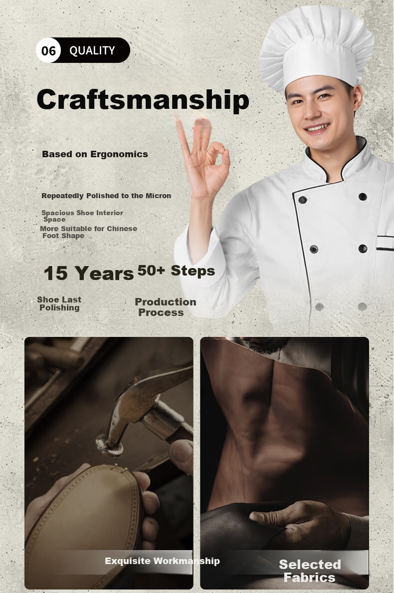 Chuwang Chef Work Shoes, Non-Slip, Oil-Resistant, Water-Repellent, Kitchen Casual Leather Shoes, Versatile Lace-Up Men's Shoes C5011 8