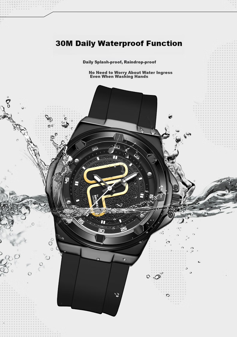 FILA Birthday Gift Watch for Women, Middle And High School Students' Exam Watch, Men's Sports Student Watch 6574-001F 10