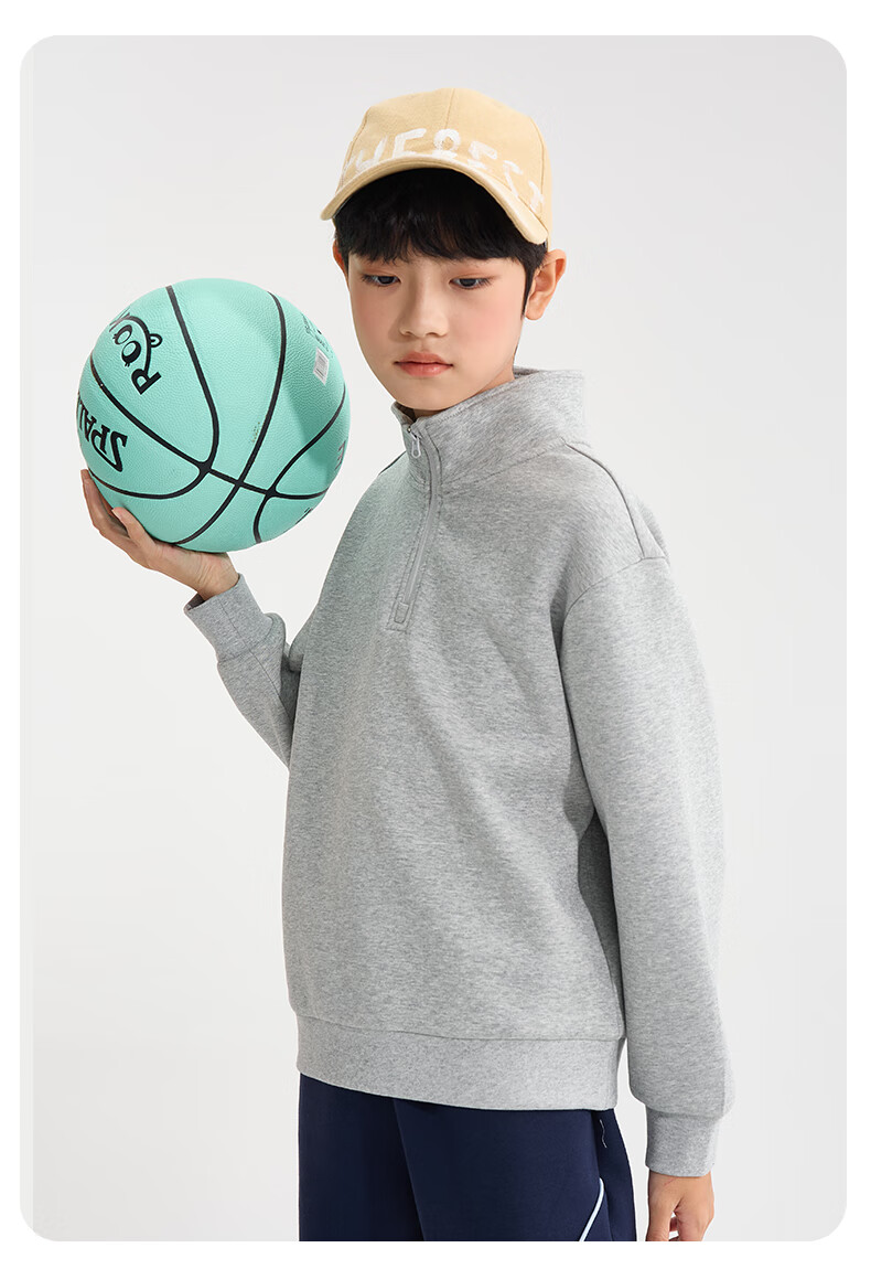 Snoopy Boys' Pullover Sweatshirt Spring and Autumn Kids' Half-Zip Casual Top 2026 New Youth Breathable Spring Sportswear 15
