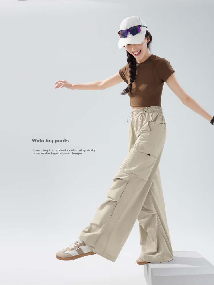 Beneunder Cargo Paratrooper Pants for Women, Quick-Dry Trousers, Loose-Fitting Hiking Casual Sports Wide-Leg Sun Protection Pants DS673 22