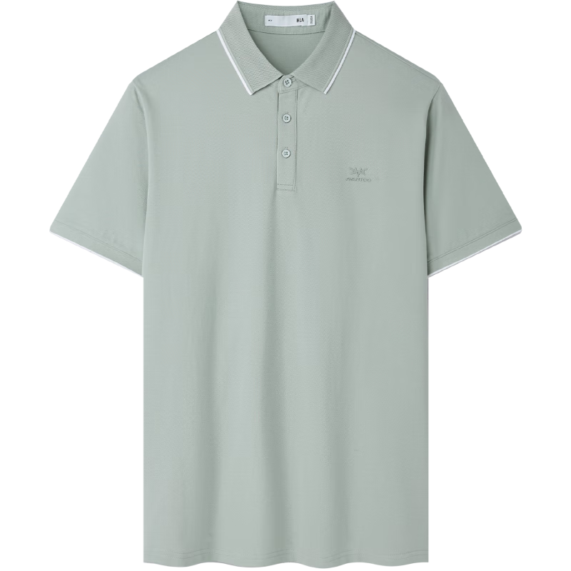 HLA Men's Short Sleeve Polo Shirt Light Business Classic Series Summer Collar Father's Day Gift