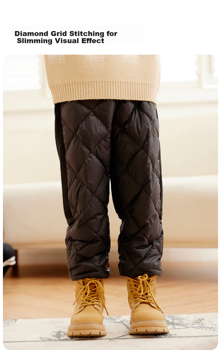 Annil Children's Clothing, Boys And Girls down Pants, 2024 Winter New Style, Black, Size 120 3