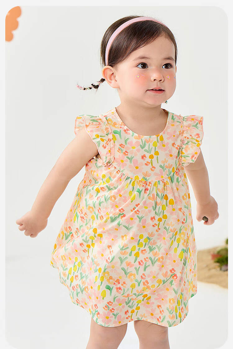 Minibala Girls' Cotton Dress, Baby Clothes, Princess Dress, New Style Skirt 10