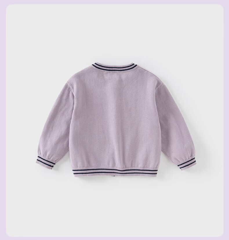 DAVE & BELLA Kuromi Collaboration Children's Sweater Cardigan Spring Baby Girl Knit Top 15