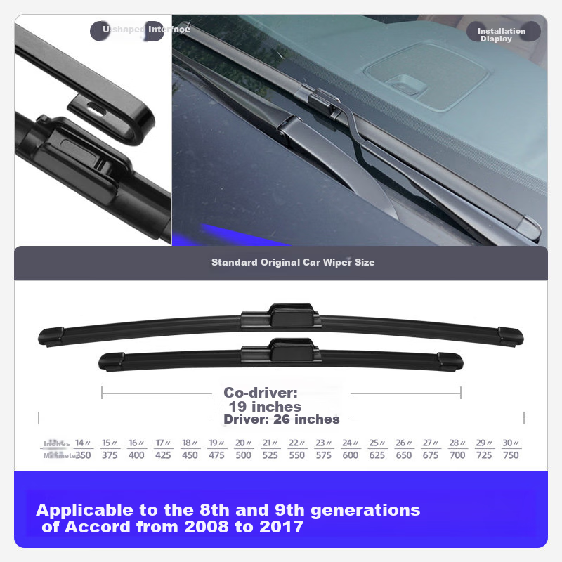 Дворники Deyun для Honda Accord 10, 9, 8, 7 поколений, оригинальные, пара