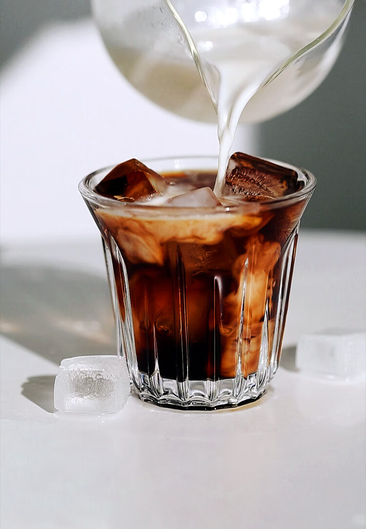 Bincoo Hand Brewed Coffee Glass Vintage Dirty Coffee Cup Australian White Cup Espresso Cup - Transparent 200ml 15
