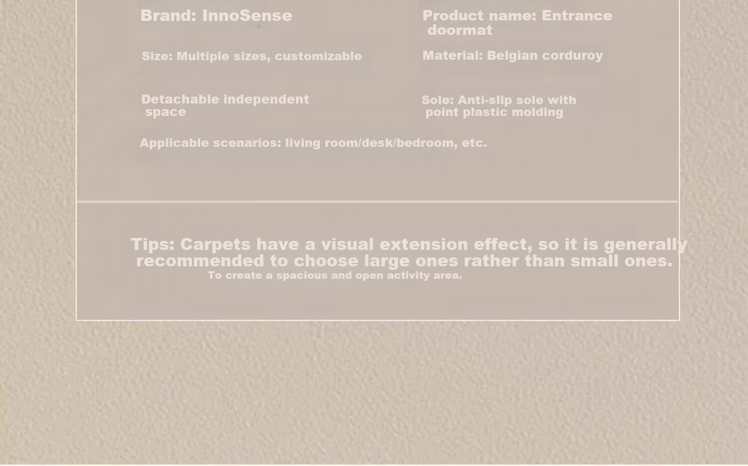 Yinshang Ancient Single-Person Sofa Round Carpet, Luxurious High-End Chair Pad for Foyer, Bedroom And Living Room, Swivel Chair Floor Mat 2