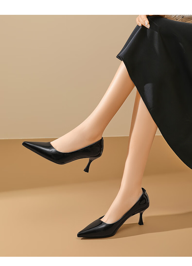 DAPHNE Nude High Heels for Women 2025, French Thin Heel Pumps for Dresses, Pointed Toe Commuter Leather Shoes for Women, Skin Color, Size 38 12