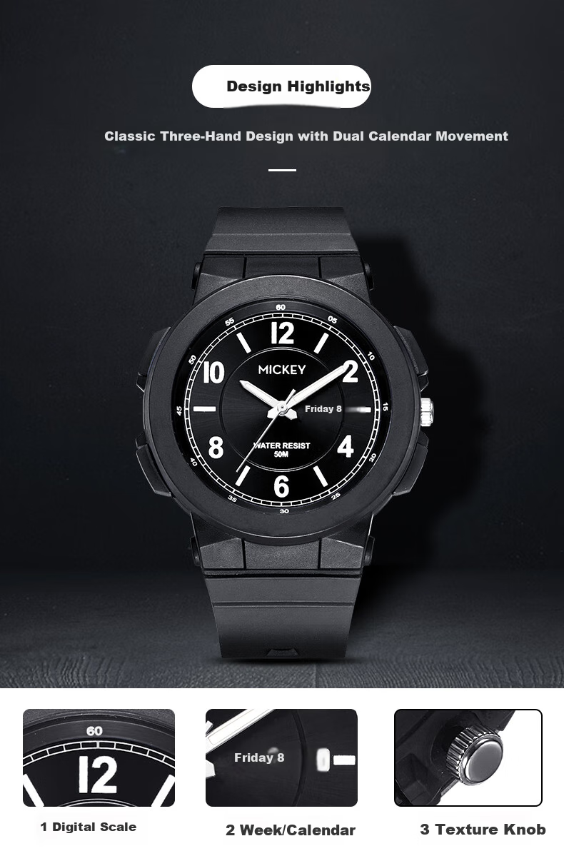 Disney Student Watch, Simple Waterproof Quartz Watch, for Teenagers in Middle And High School, Exam Watch, Back-To Gift for Students 3