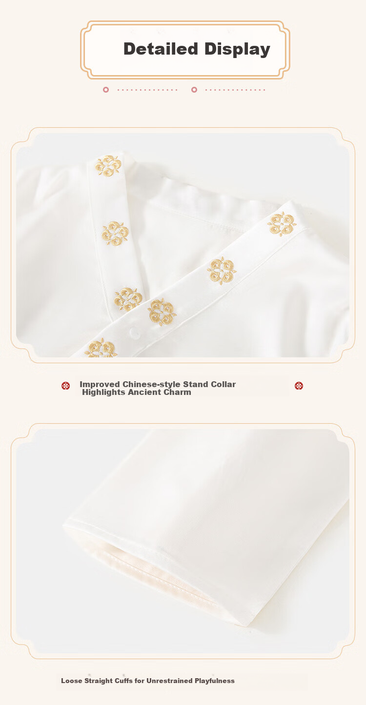 Classic Teddy Girls' Hanfu Children's Outfit Set for Older Kids T-Shirt And Horse-Face Skirt Two-Piece Set New Chinese-Style Clothing Red 130 10