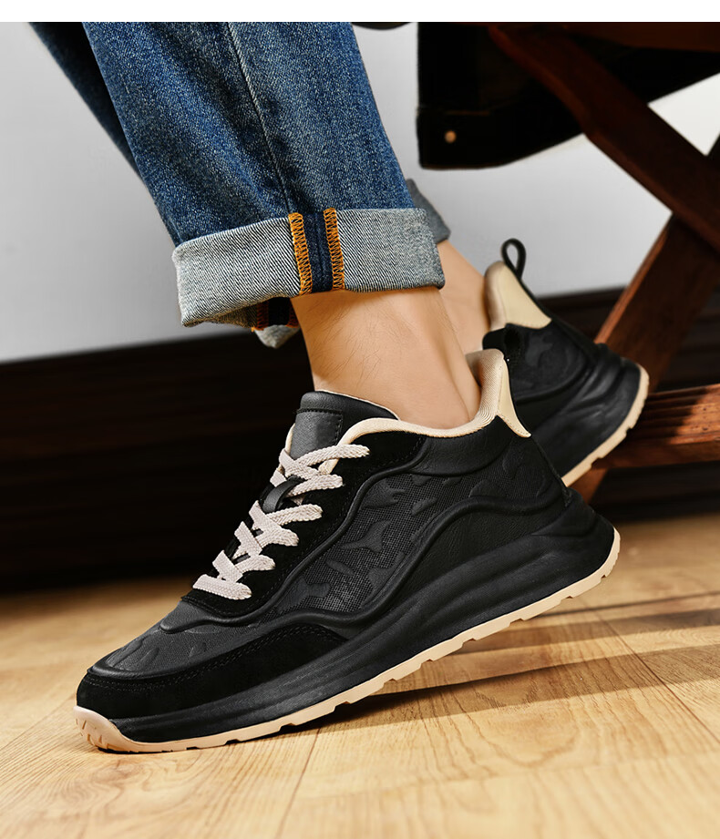 CARTELO Men's Casual Sports Sneakers, Autumn And Winter Thick-Soled Outdoor Jogging Hiking Travel Retro Versatile Classic New Style 20