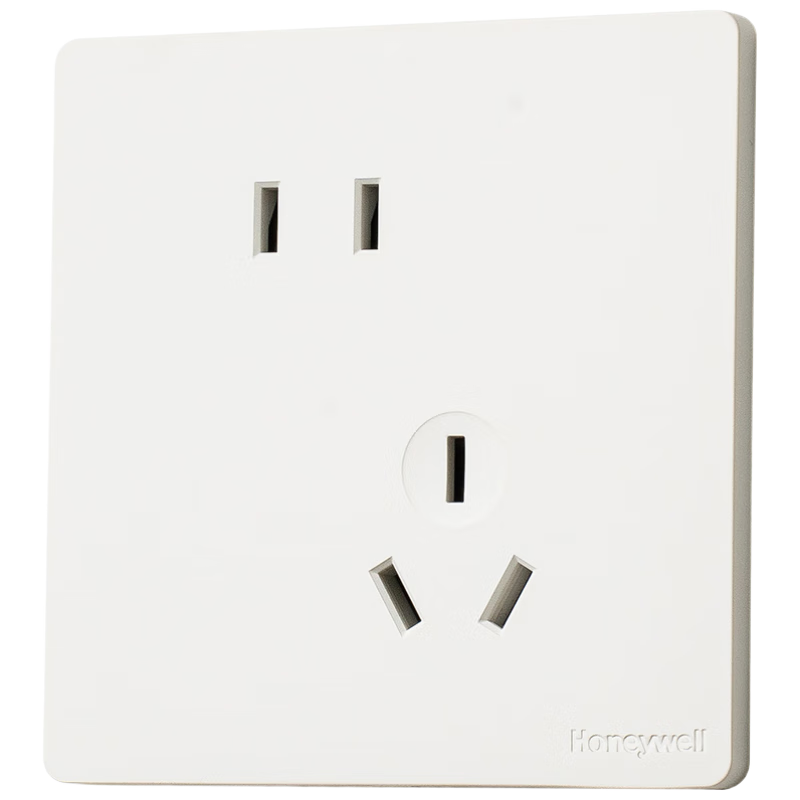 Honeywell Switch Socket Panel, Ultra-Thin Frameless Matte Skin-Friendly 86-Type, Slanted Five-Hole, Ruiyi T3 Aurora White Cream Style